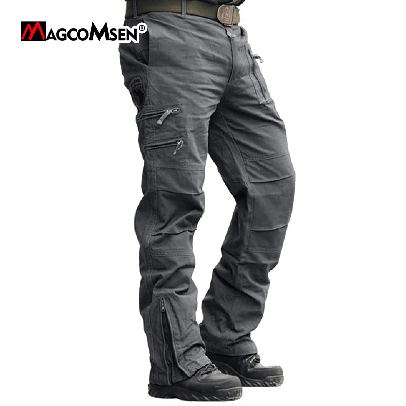 

Men's Tactical Cargo Pants Cotton Ripstop Multi-Pocket Work Trousers Military Army Style Urban Commuter Straight Pants
