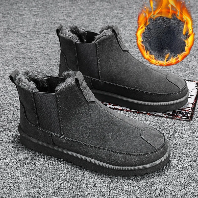 

Snowshoe man winter extra velvet thicken a pair of cotton-padded shoes man warm anti-skid shoes platform boots mens boots