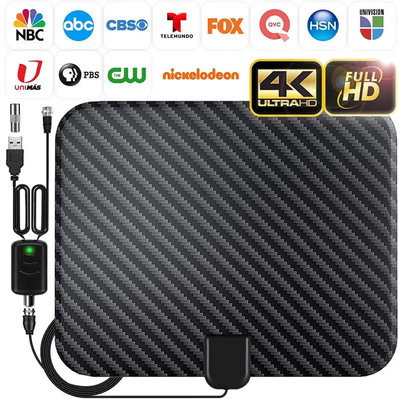 

25db High Gain Indoor Digital Tv Antenna 1080p Hdtv Antenna For Dvb-t Dvb-t2 Hd Vhf Uhf Signal Receiver