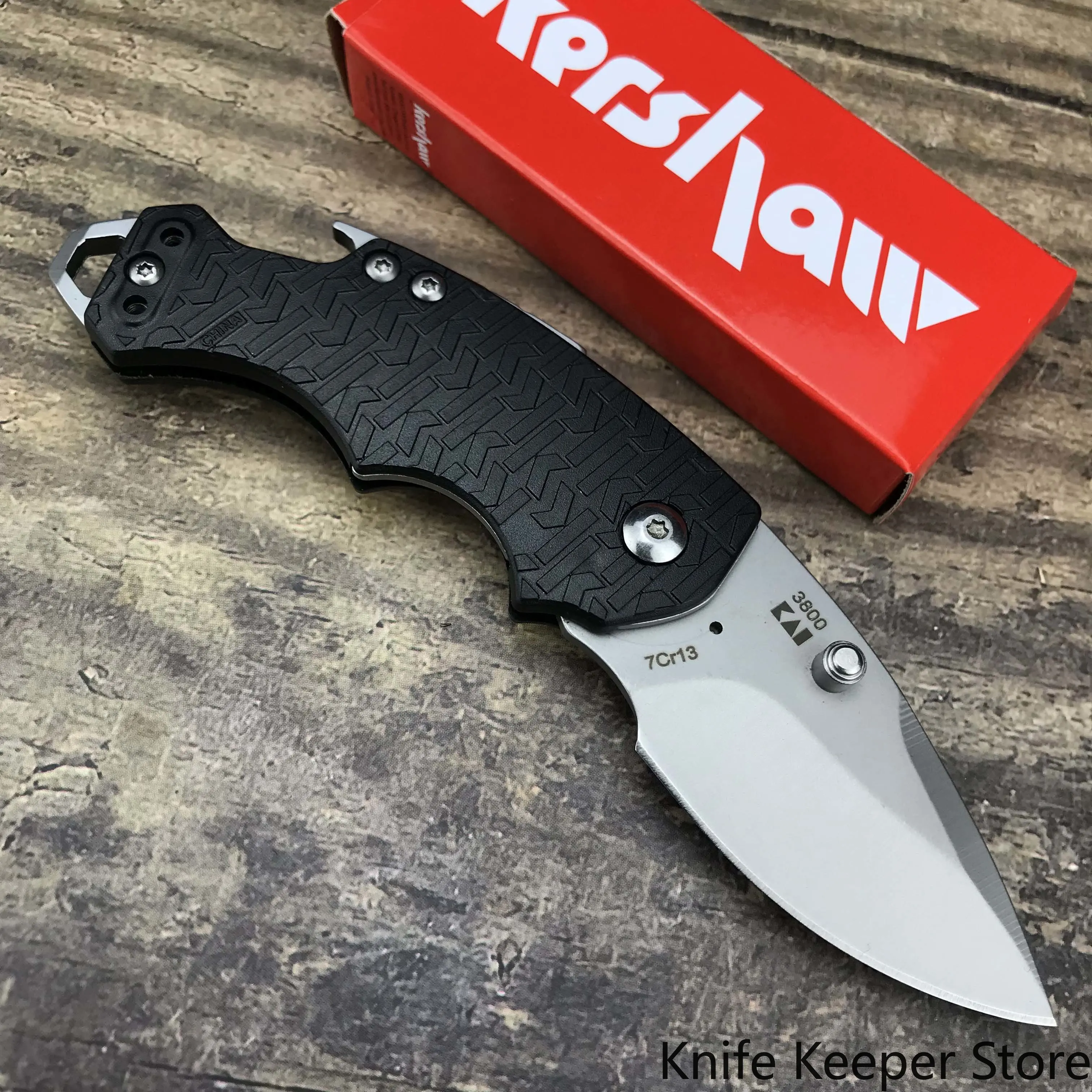

Folding Pocket Kershaw 3800 Knife Multi Fuction Mini Keychain Self-defense EDC Tools 7CR13MOV Blade Utility Bottle Opener Cutter