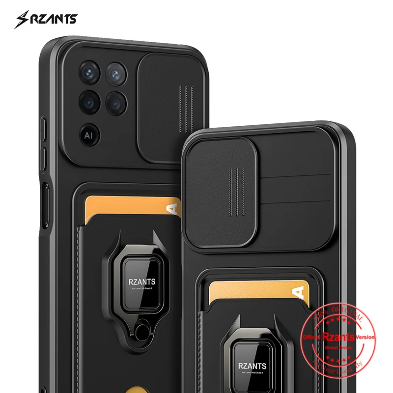 

Rzants For OPPO A95 Reno 5F A94 F19 Pro Reno5 Lite A54 A74 Reno 6 5G Case[Bison]Push-pullcard card cover Phone Case