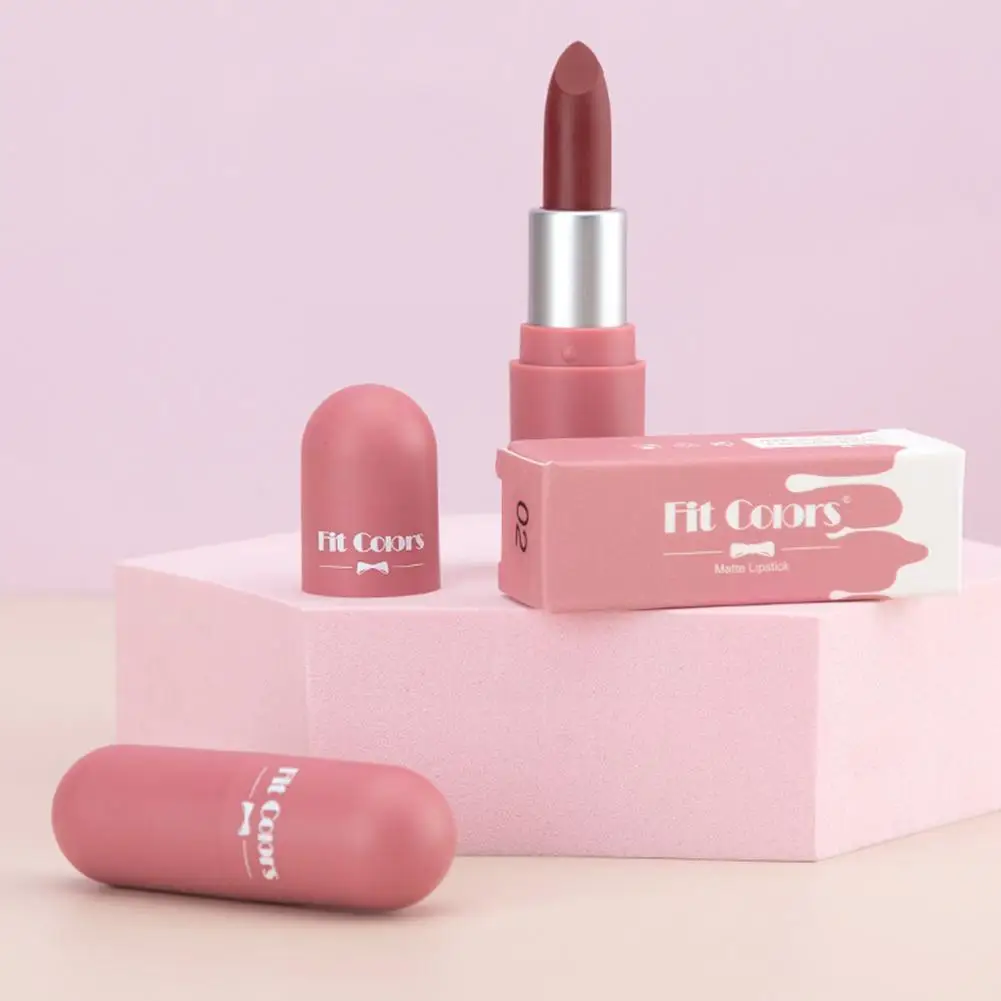 

1PC Mini Capsule Lipstick Velvet Matte Moisturizing Long Lasting Portable Cosmetics Lipstick Makeup Non-fading L9U9