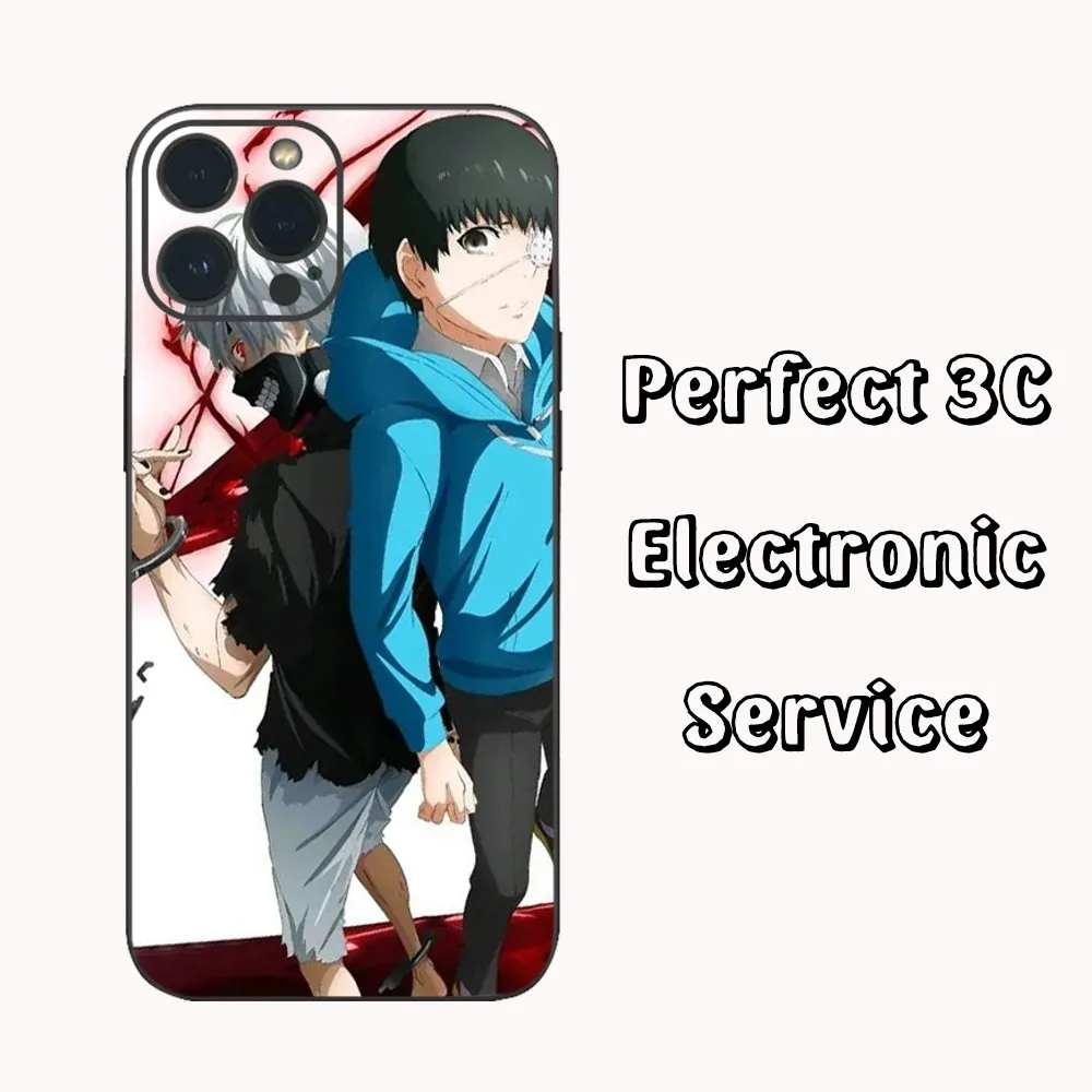 Аниме Т-Токио G-Гуль канеки Кен для зла матовая искусственная кожа iPhone15 14 13 12 Mini 11