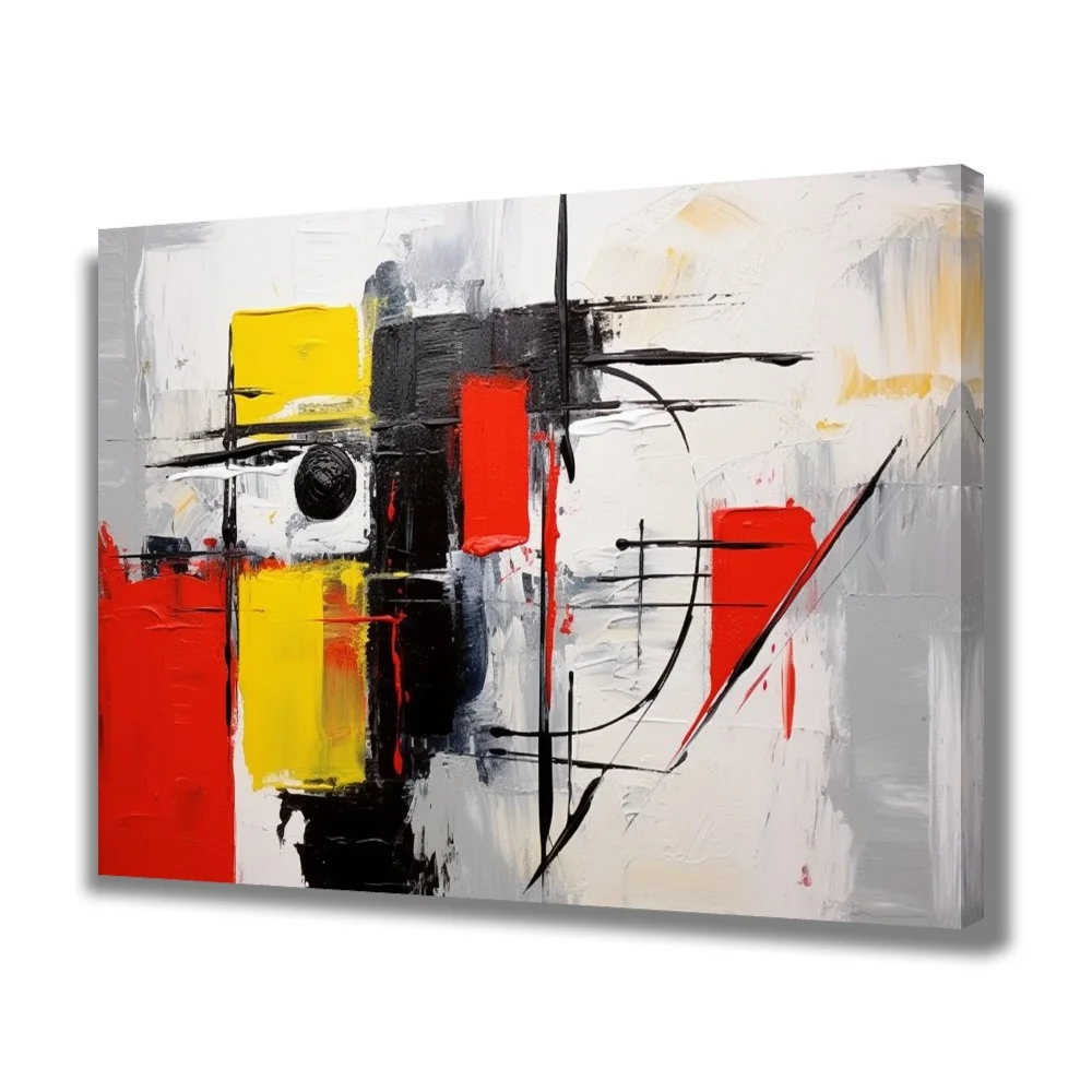 

Forbeauty Абстрактные цветные блочные линии современный Декор Рамка галерея холст живопись красочная ваза античный для украшения дома