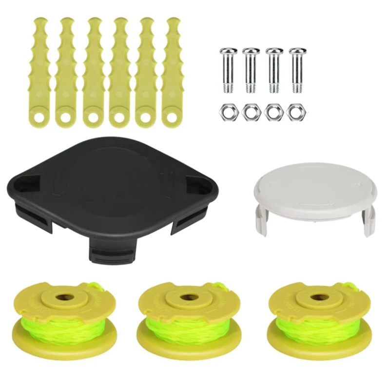 

For ACFHRL2 Bladed Trimmer Head 6 Quickload Blades Spool Line Spool Cap For Ryobi 18-Volt, 24-Volt & 40-Volt Trimmer