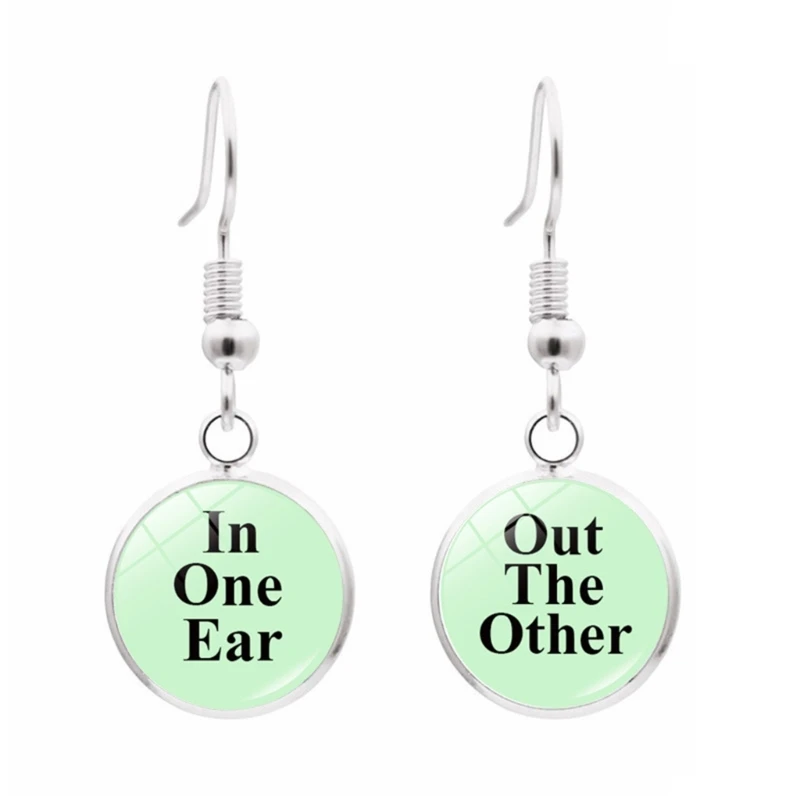 E0BF персонализированные висячие украшения для ушей привлекательные серьги слева