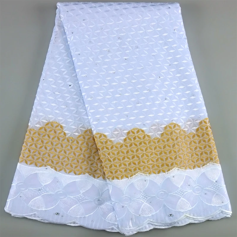 Новейшая африканская хлопчатобумажная ткань 2023 Высококачественная швейцарская