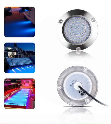 Подводная LED лампа для яхты 120 Вт нержавеющая сталь синяя