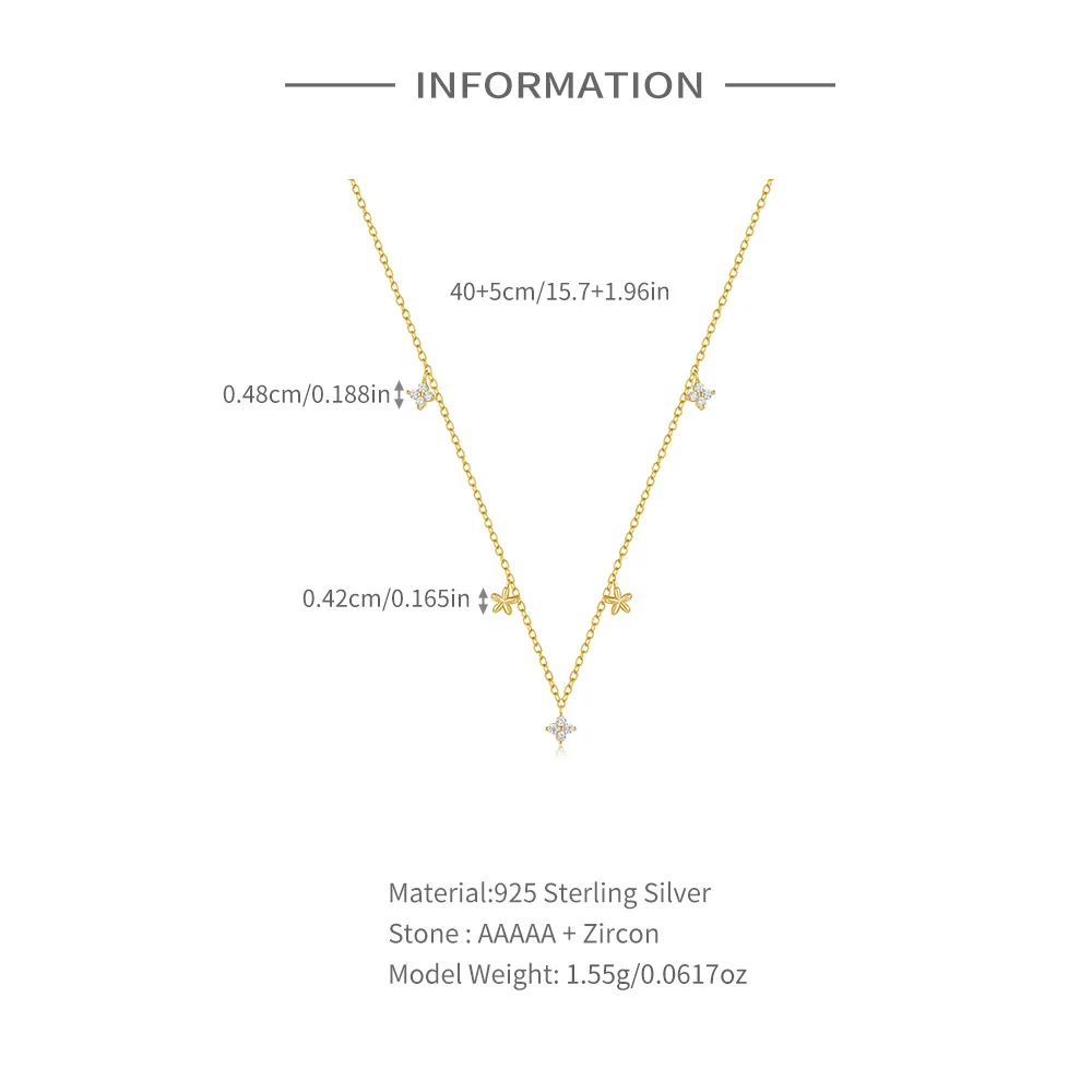 Женское ожерелье из серебра 925 пробы с фианитами