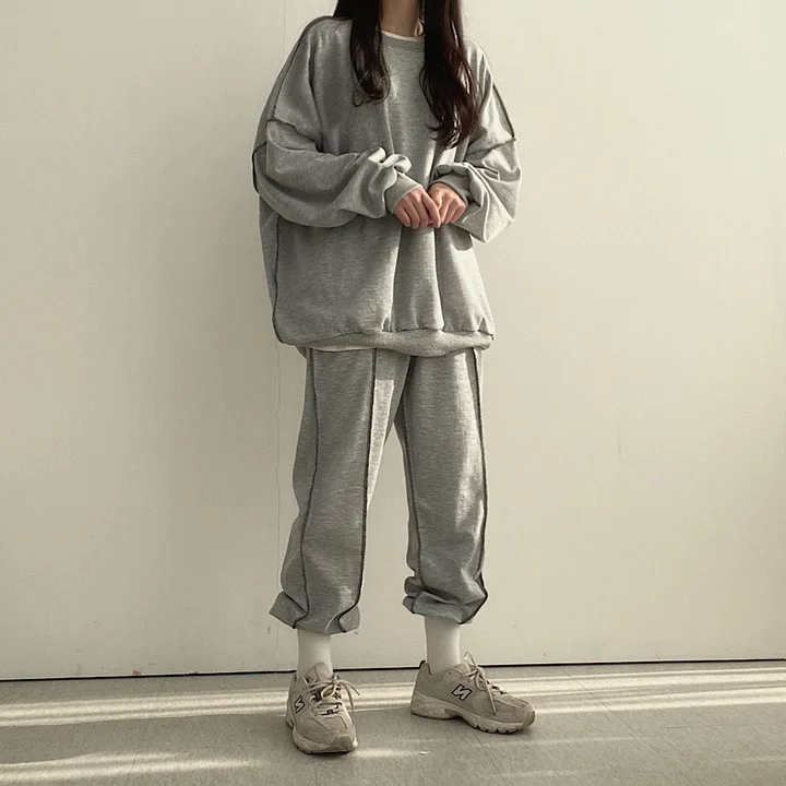 Женский костюм из двух предметов повседневная спортивная одежда 100% хлопка с