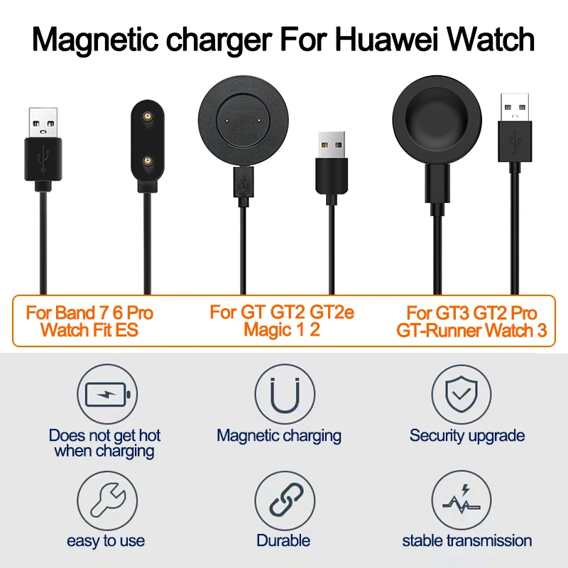 Зарядный кабель для Huawei Watch Fit Band 7 6 портативный зарядный USB-кабель GT3 GT2 GT Watch3