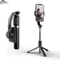 new mobile handheld gimbal wireless bluetooth phone stabilizer with fill light selfie stick tripod gimbal stabilizer smartphone