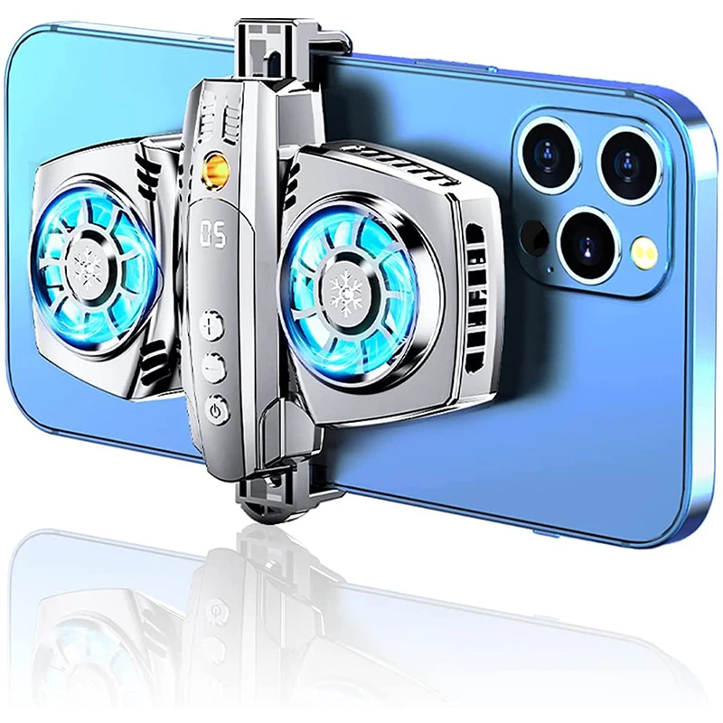 

SeenDa Semiconductor Phone Cooling Case with Temperature Display Adjustment Mobile Phone Radiator with Dual Cooling Chips