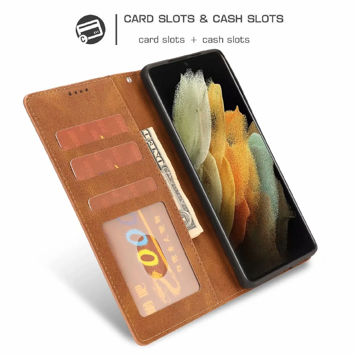 Флип-кошелек для Samsung Galaxy S21 S22 S20 FE S10 S9 S8 Plus S7 Edge Note 8 9 10 Lite 20 Ultra из кожи, защитный чехол