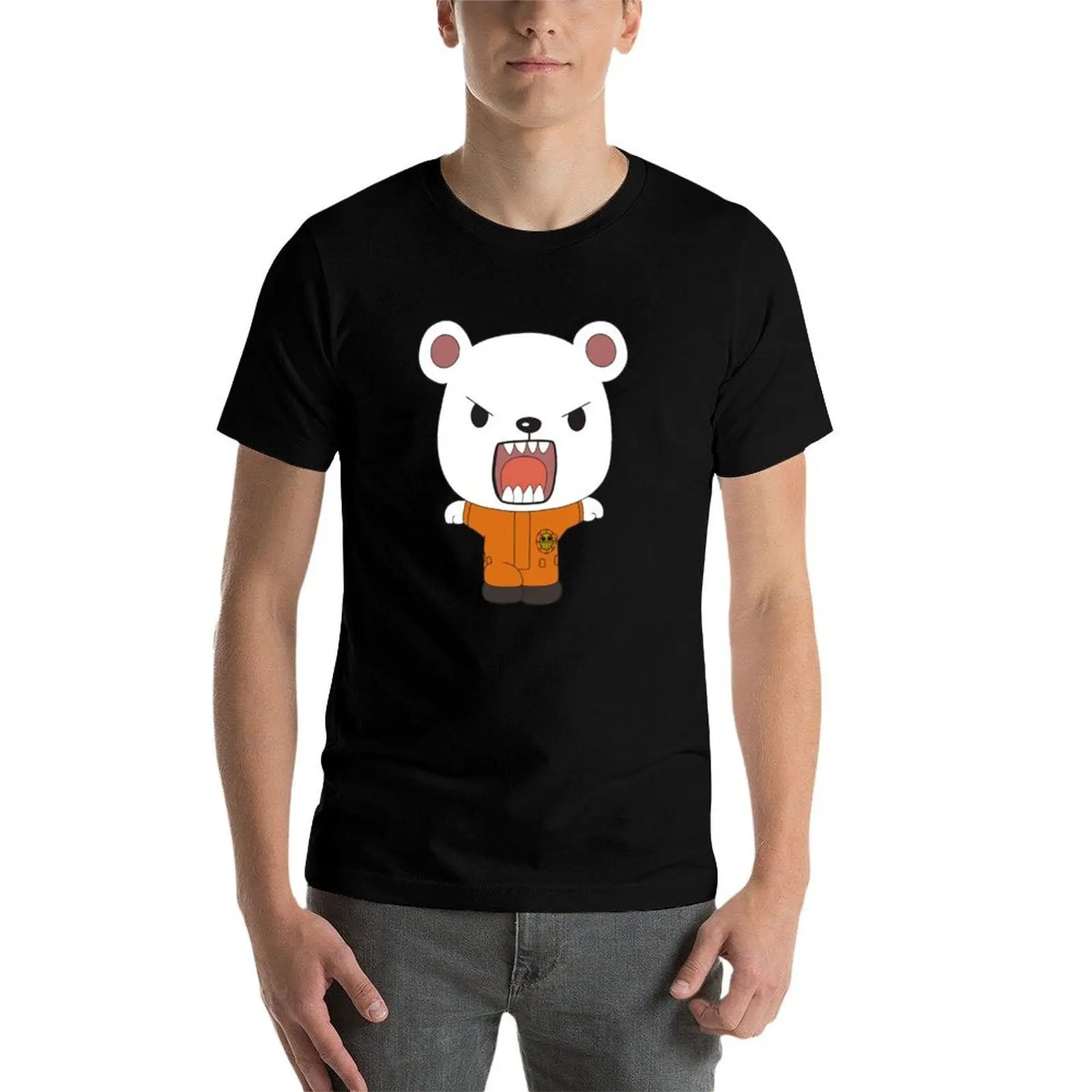 Фото Футболка Bepo The Martial Artist Bear с художественным принтом, повседневный топ с принтом №3