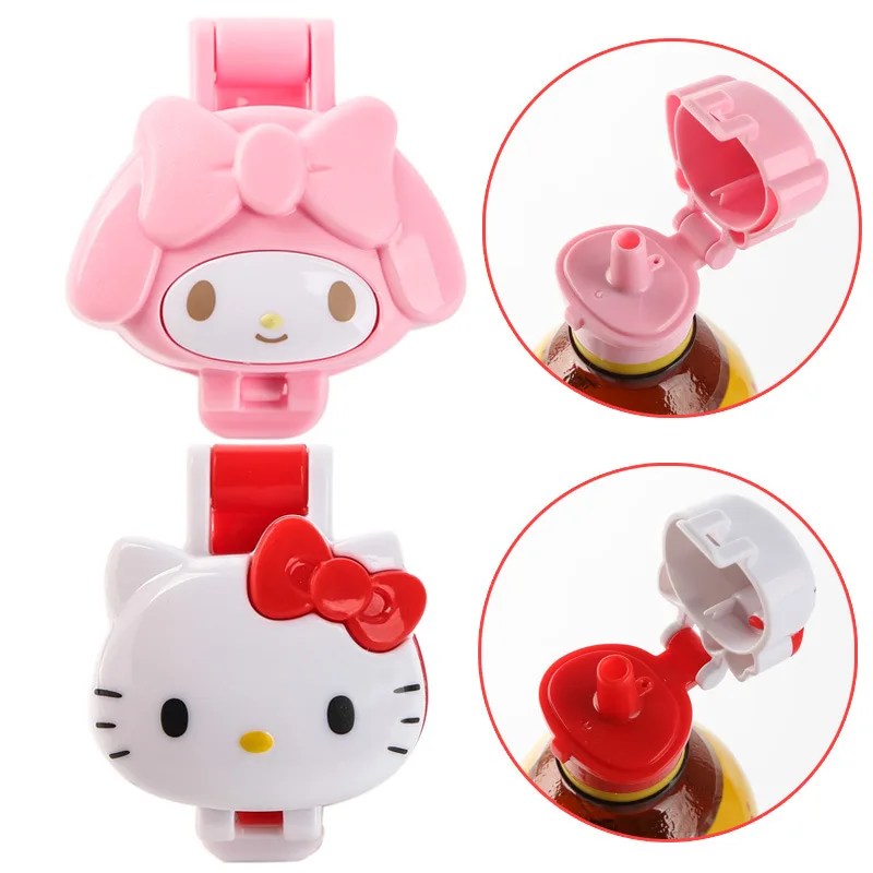 

Кавайная соломенная бутылка Hellokitty My Melody, шапочка против удушения, аниме Мультяшные детские бутылки, шапочки, безопасные аксессуары, декоративная игрушка
