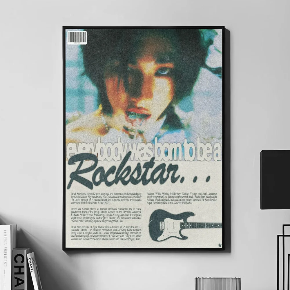 Boy Band Members Skz H-Hyunjin плакат настенное искусство домашний декор комнаты цифровая