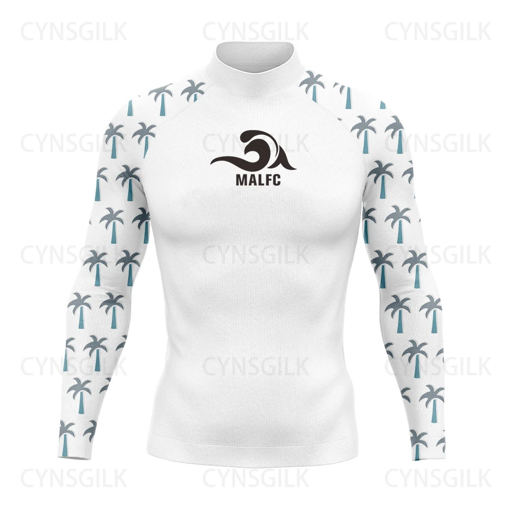 Мужская одежда для серфинга MALFC купальник Rashguard UPF 50 футболка с длинным рукавом