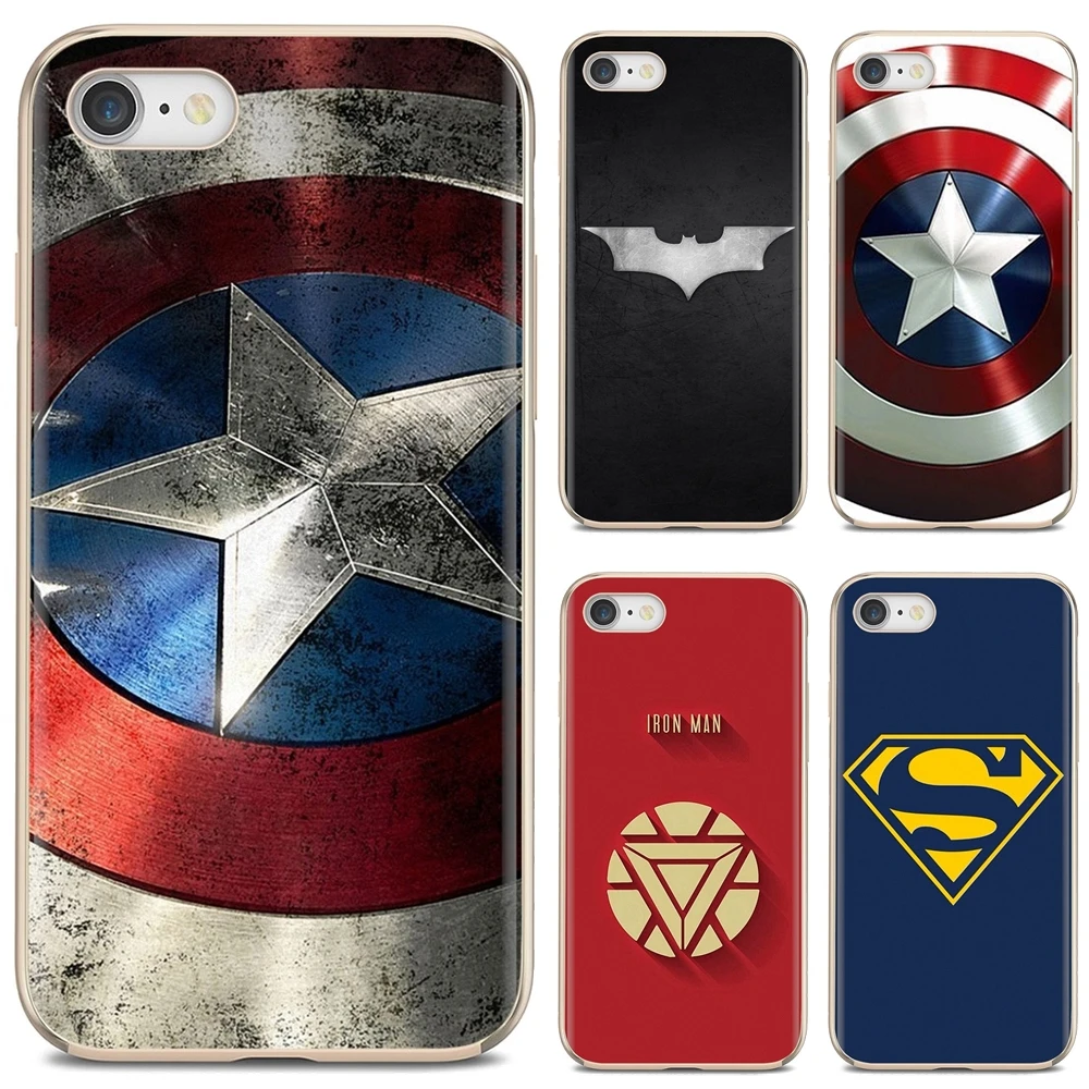 

For iPhone 10 11 12 13 Mini Pro 4S 5S SE 5C 6 6S 7 8 X XR XS Plus Max 2020 Iron Man Captain America Batman Superman TPU Cases