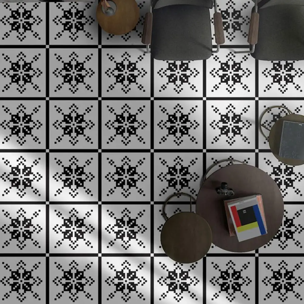 

10Pcs/Set Backsplash Tile Decal Great Multiple Styles Dust-proof Peel and Stick Wall Decal for Bedroom Wall Sticker Tile Decal