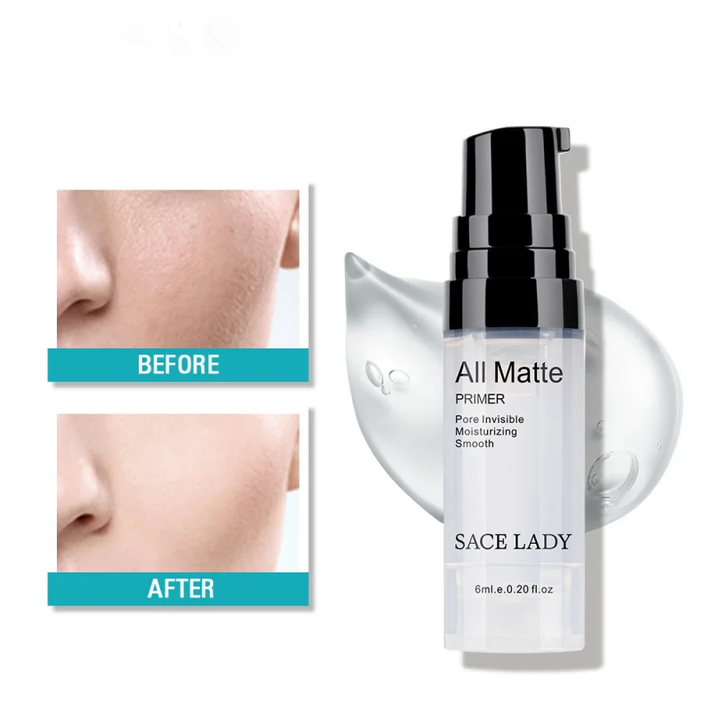 

6ml Makeup Primer Invisible Face Pores Hydrating Makeup Base Face Primer Gel Pore Light Primer Matte Looks Cosmetic Long Lasting