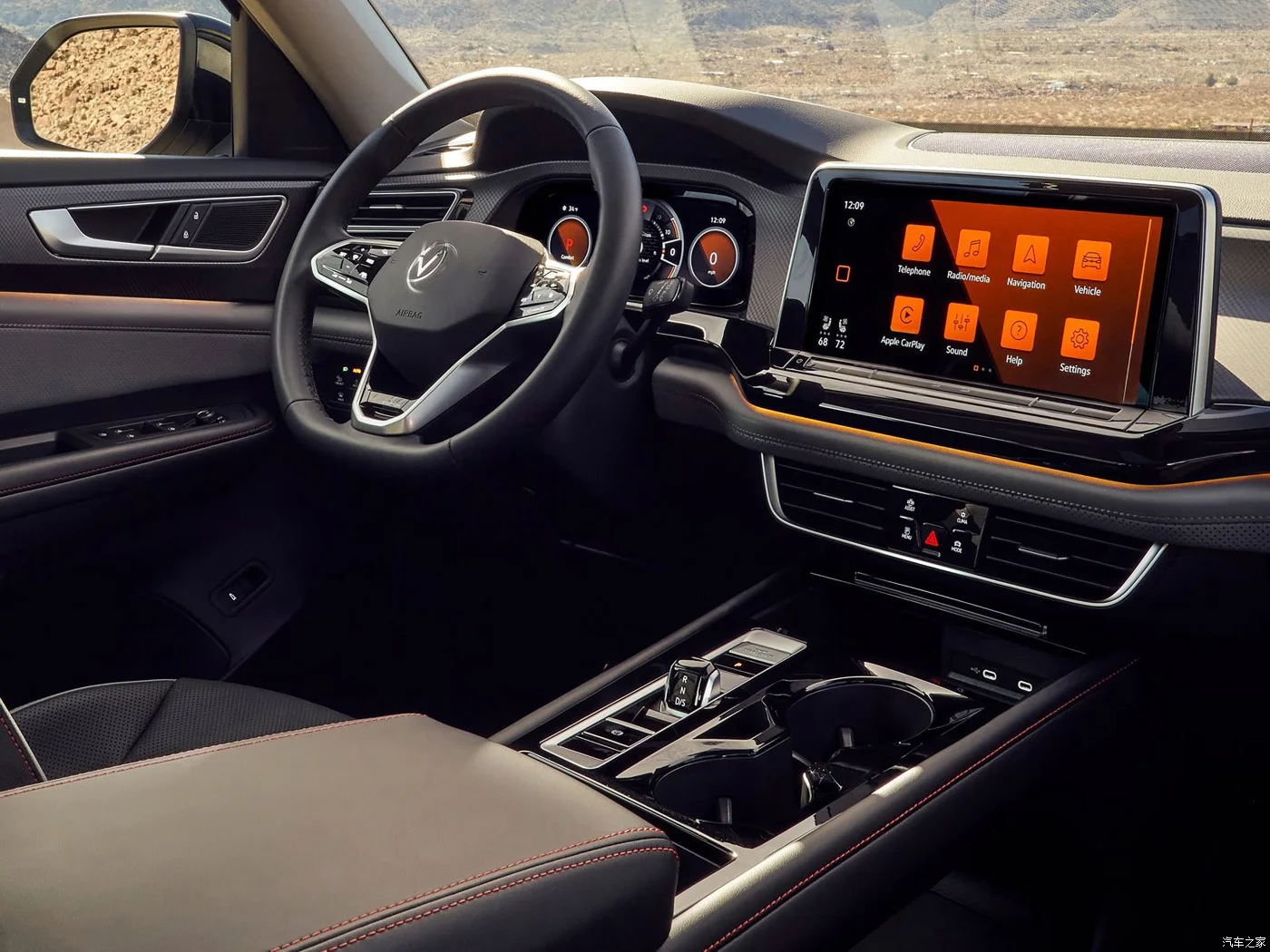 

Для Volkswagen Atlas 2024 12-дюймовый автомобильный ЖК-дисплей gps навигатор