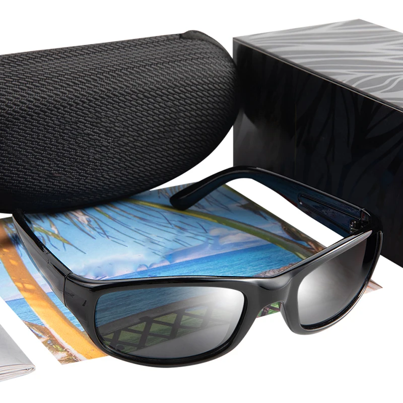 

BRAND Design Sunglasses Men Vintage Sport Accessories Male Fishing Driving Eyewear UV400 BARRIER REEF Square Goggles