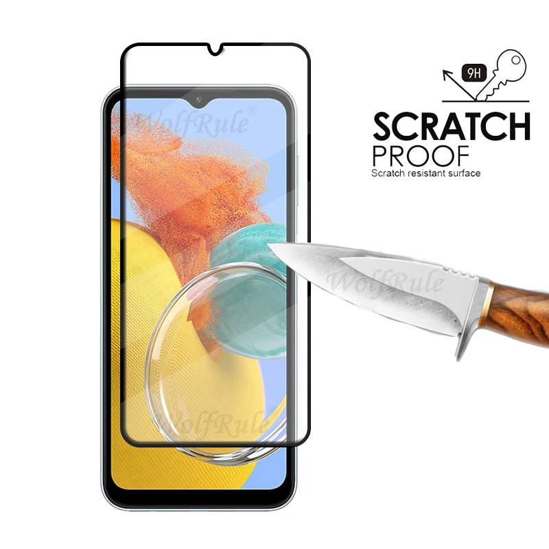 2-in-1 For Samsung M14 Glass For Samsung Galaxy M14 M04 M13 M22 M33 M53 M23 Glass Full Screen Protector Samsung M14 Lens Glass