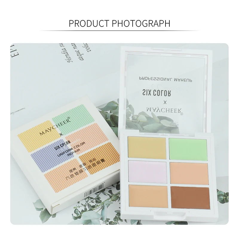 

Консилер для кожи вокруг глаз, основное покрытие для темных кругов, акне, точек на лице, Huid Gezicht/Oog, косметический консилер для макияжа, 6 цвето...