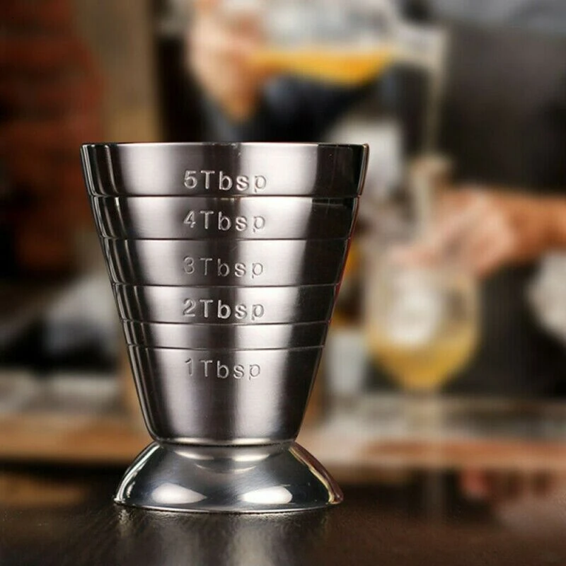 

Measuring Cup 304 Stainless Steel 3 In 1 Cocktail Tools Bar Jigger Cup Ounce Wine Measuring Device Cocktail Shaker Barware