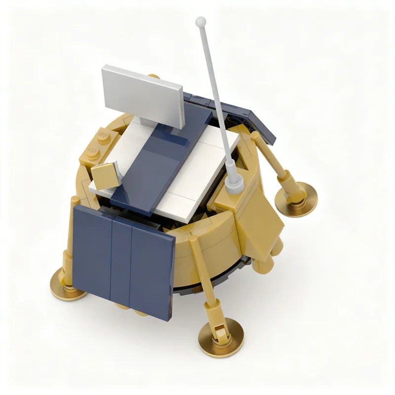 Фото Набор строительных блоков MOC Space Blue Ghost Lunar Lander Riders The Sky, 237 деталей, модель космического модуля, рождественский подарок, игрушка, развивающая игрушка №2