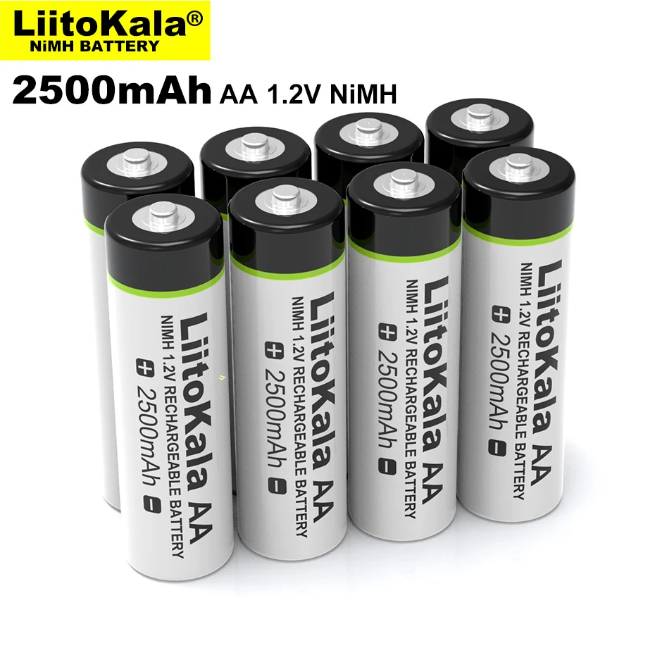 1-30 шт. перезаряжаемые батарейки AA Ni-MH 1 2 мАч
