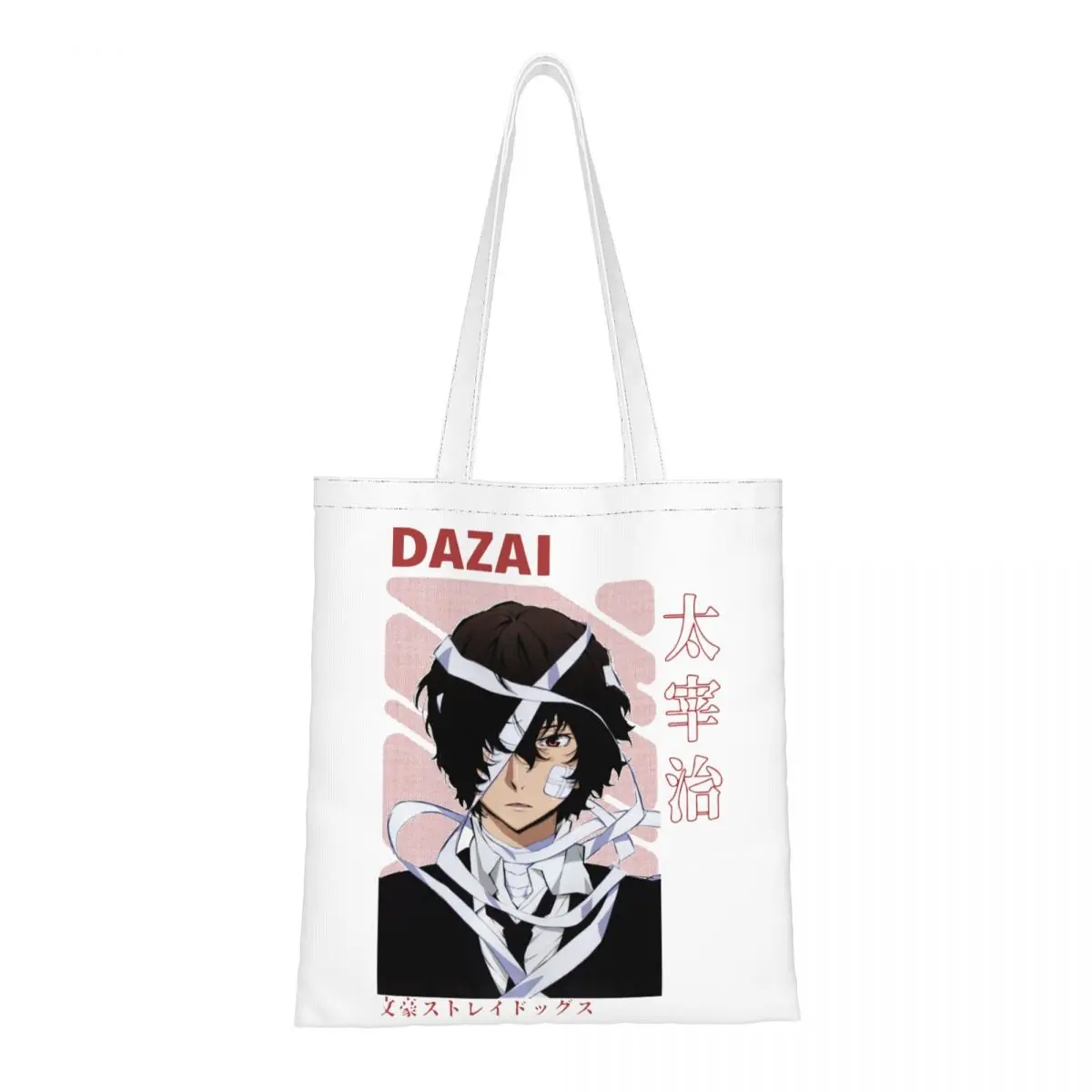 

Bungo Stray Dogs Dazai Osamu Canvas Shoulder Bags Female Tote Bag Cute Anime High Capacity Handbag Kawaii Canvas Bag for Lady