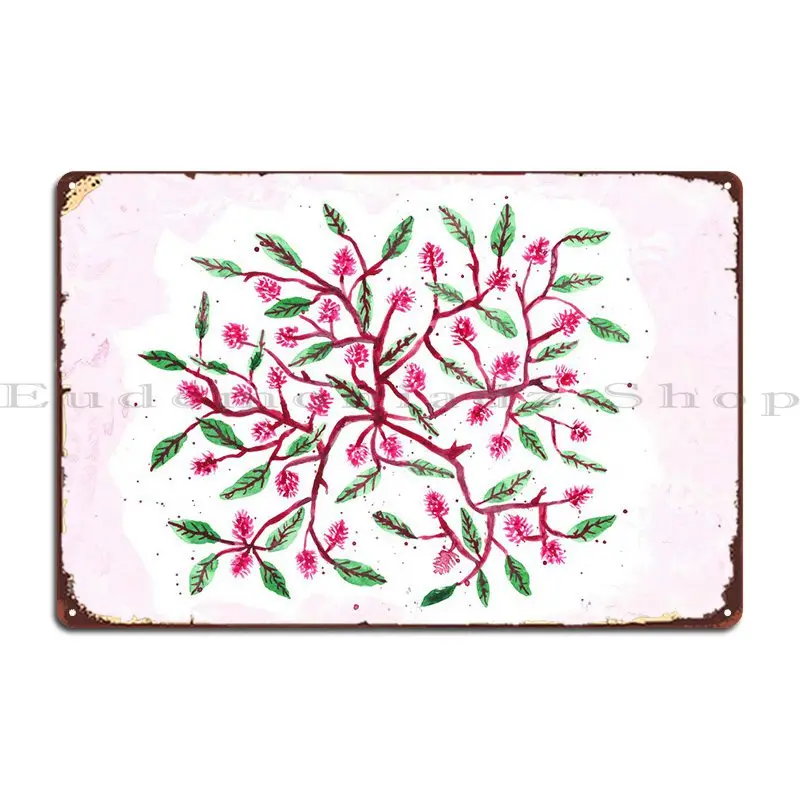 

Маленькие розовые цветы металлический знак ржавая стена Декор пользовательский дизайн классический жестяной знак плакат