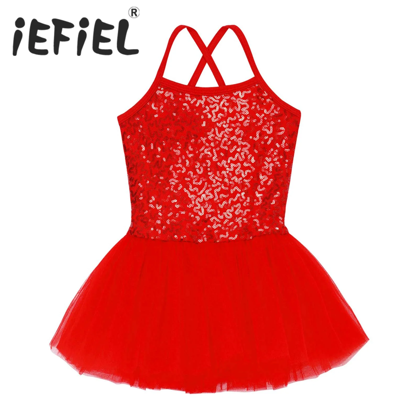 Детское балетное платье-пачка с блестками для девочек |