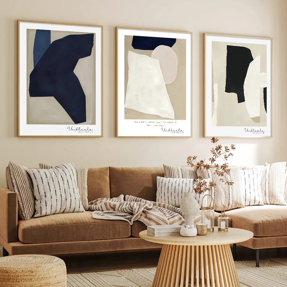 

Винтажные абстрактные геометрические бежевые черные постеры на холсте картина на стену художественные рисунки для спальни гостиной интерьер домашний декор