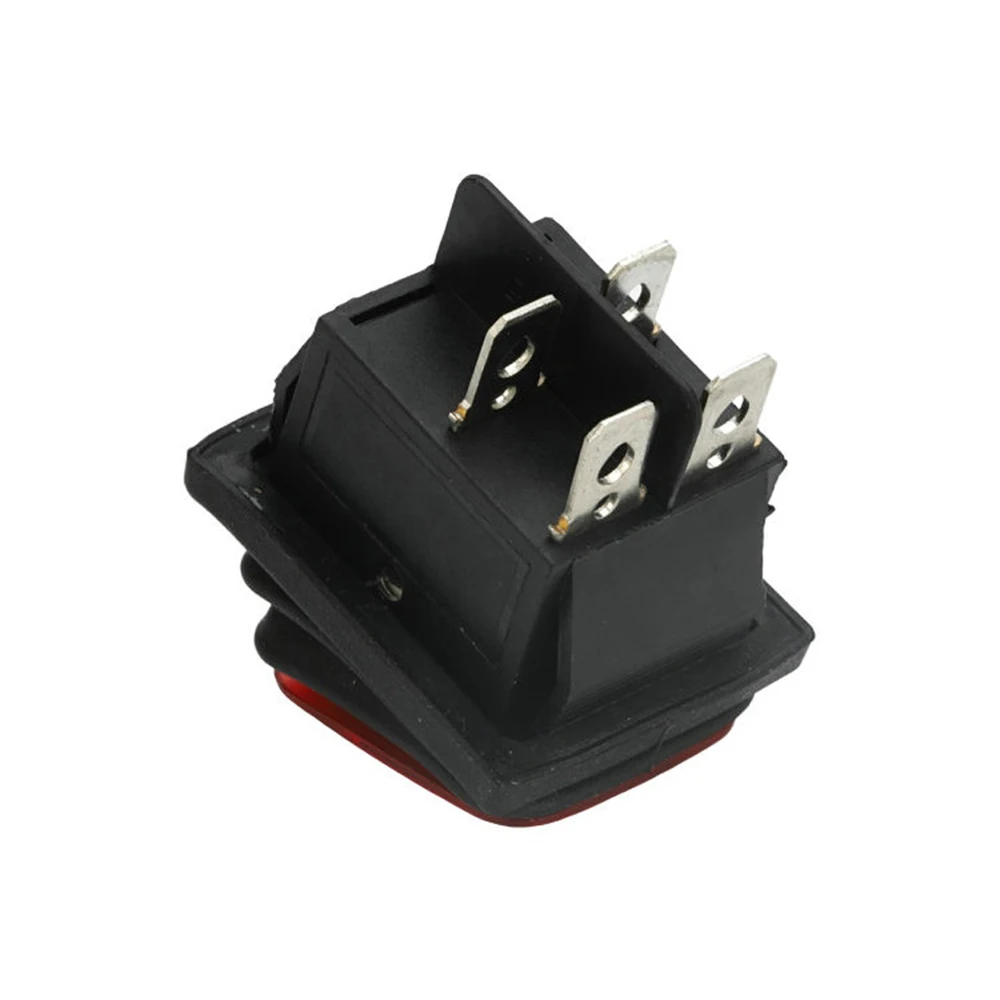 100 шт. переключатель с подсветкой водонепроницаемый 4-контактный вкл./выкл. электрическое управление аксессуары для ретрофита домашней бытовой техники 6/10А on.