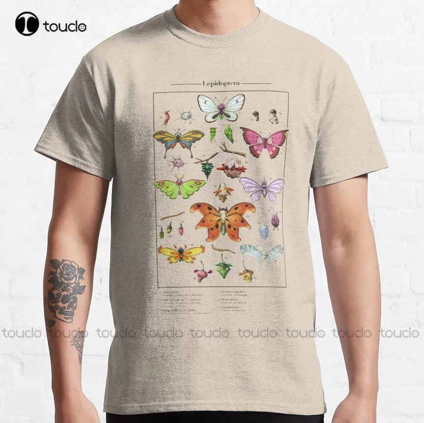 

Классическая футболка с карманом Lepidoptera, насекомые, жуки, бабочки, мотыльки, индивидуальная футболка, Подростковая футболка унисекс с цифровой печатью, женская футболка