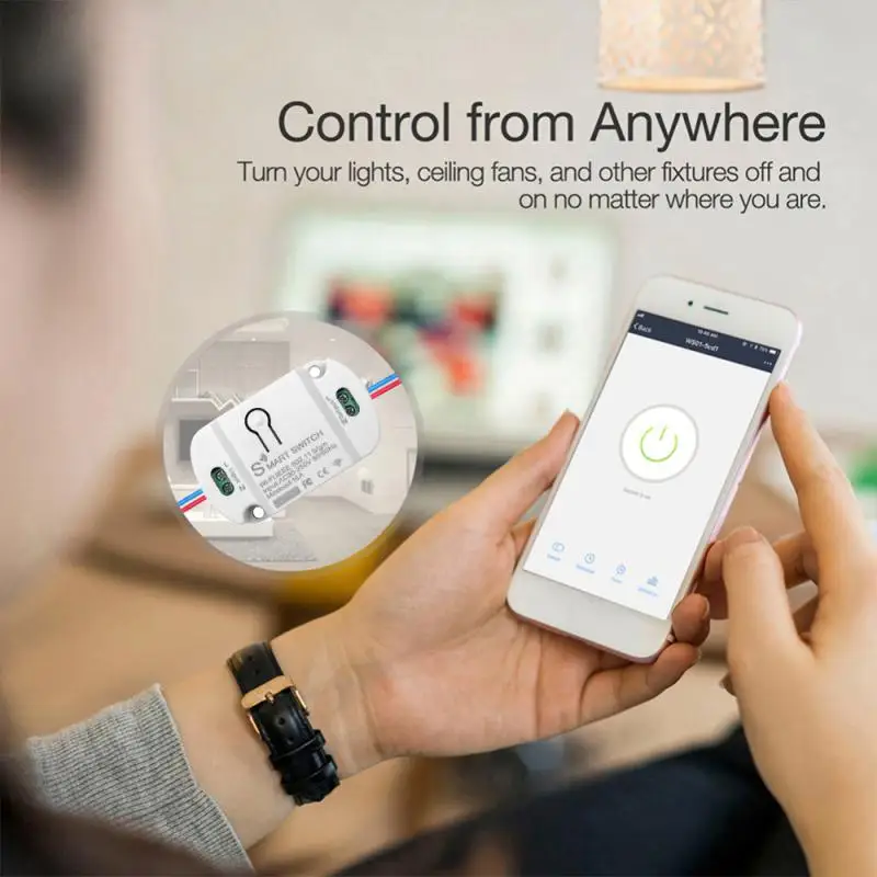 

Умное приложение Smart Life, мини-выключатель 16 А, беспроводные переключатели Wi-Fi, умный регламент, умный регламент, Diy умный регламент, переключатель Wi-Fi, умный регламент