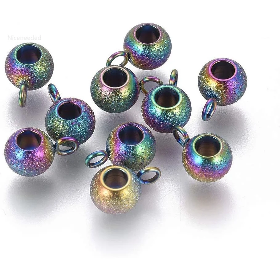 

10 шт., звенья для бусин из нержавеющей стали, 3 мм