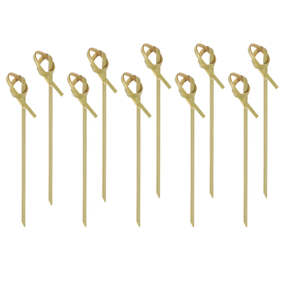 

200pcs Bamboo Knot Food Picks Disposable Appetizing Food Picks Cocktail Sticks