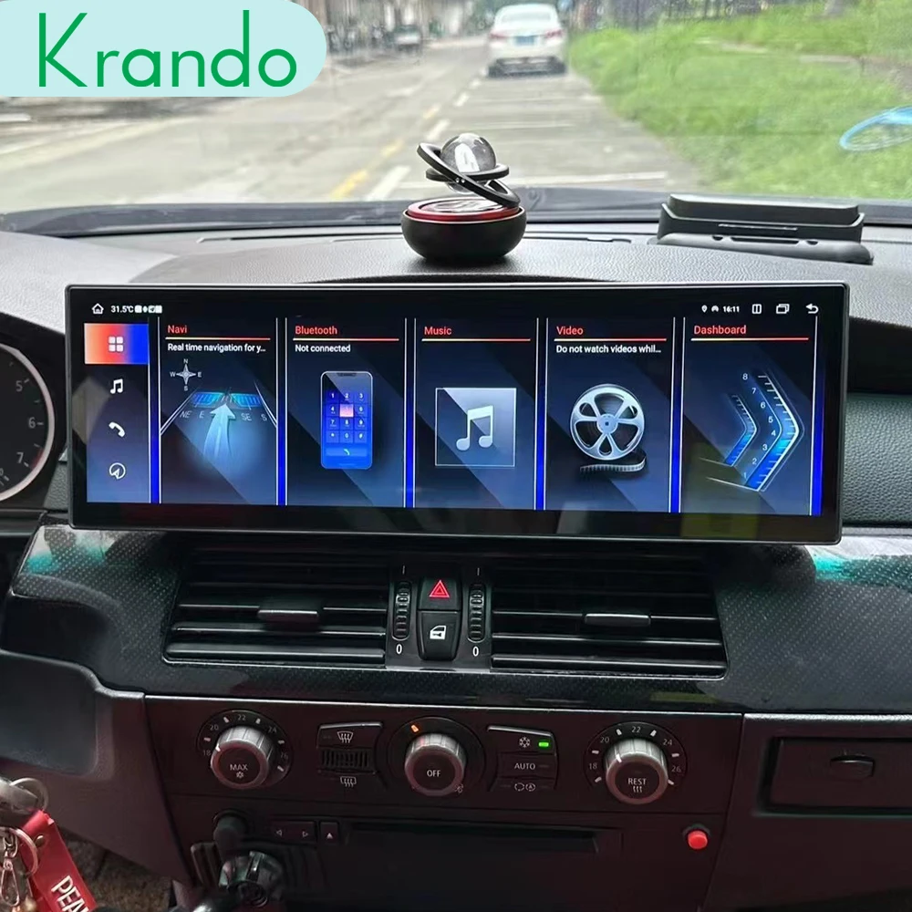 Фото Krando 14,9 ''Беспроводная Автомагнитола для BMW 3 серии E90 5 серии E60 2005 - 2012 Android 4G Wifi навигация GPS головное устройство №5