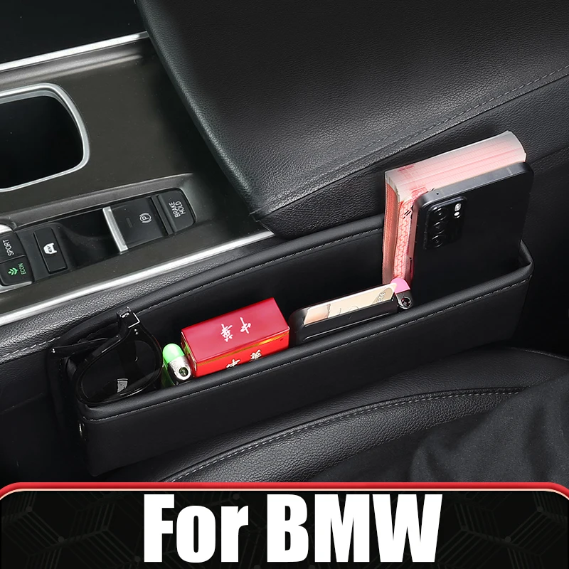 

For BMW X3 G01 F25 X4 G02 F26 X5 G05 2011-2011 2018 2019 2020 2021 2022 2023 2024 Leather Car Seat Crevice Storage Box Pocket