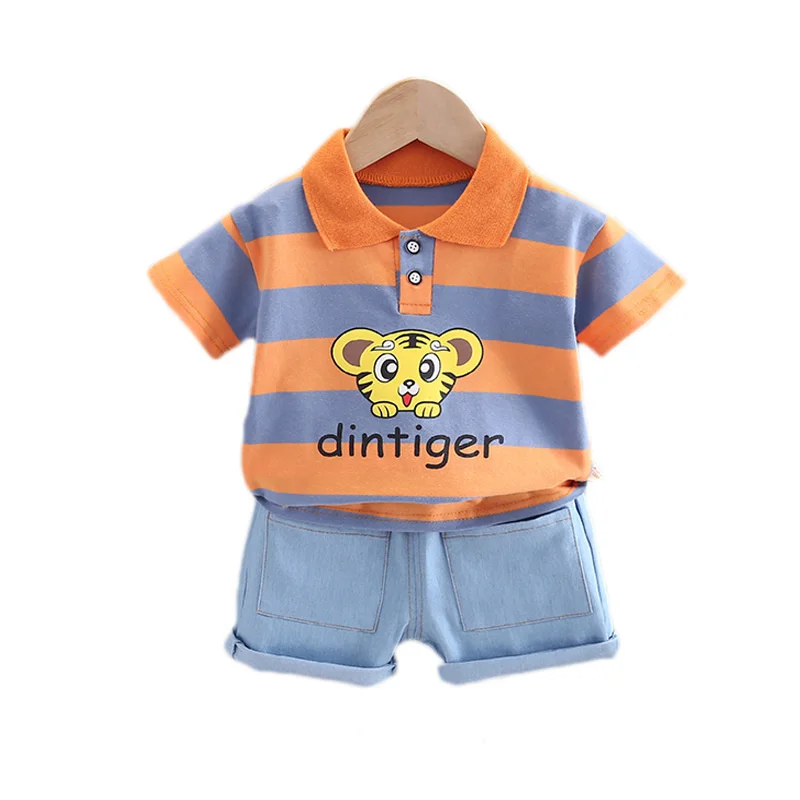 

New Summer Baby Clothes Suit Children Girls Boys Fashion Striped T-Shirt Shorts 2Pcs/Sets Toddler Casual Costume Kids Tracksuit