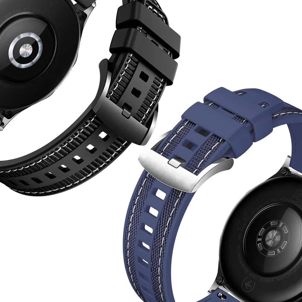Фото Replacement Silicone Nylon Braid Strap for Amazfit Cheetah Pro Balance GTR 4 22mm Universal Bracelet for Amazfit GTR 3 GTR3 Pro №4