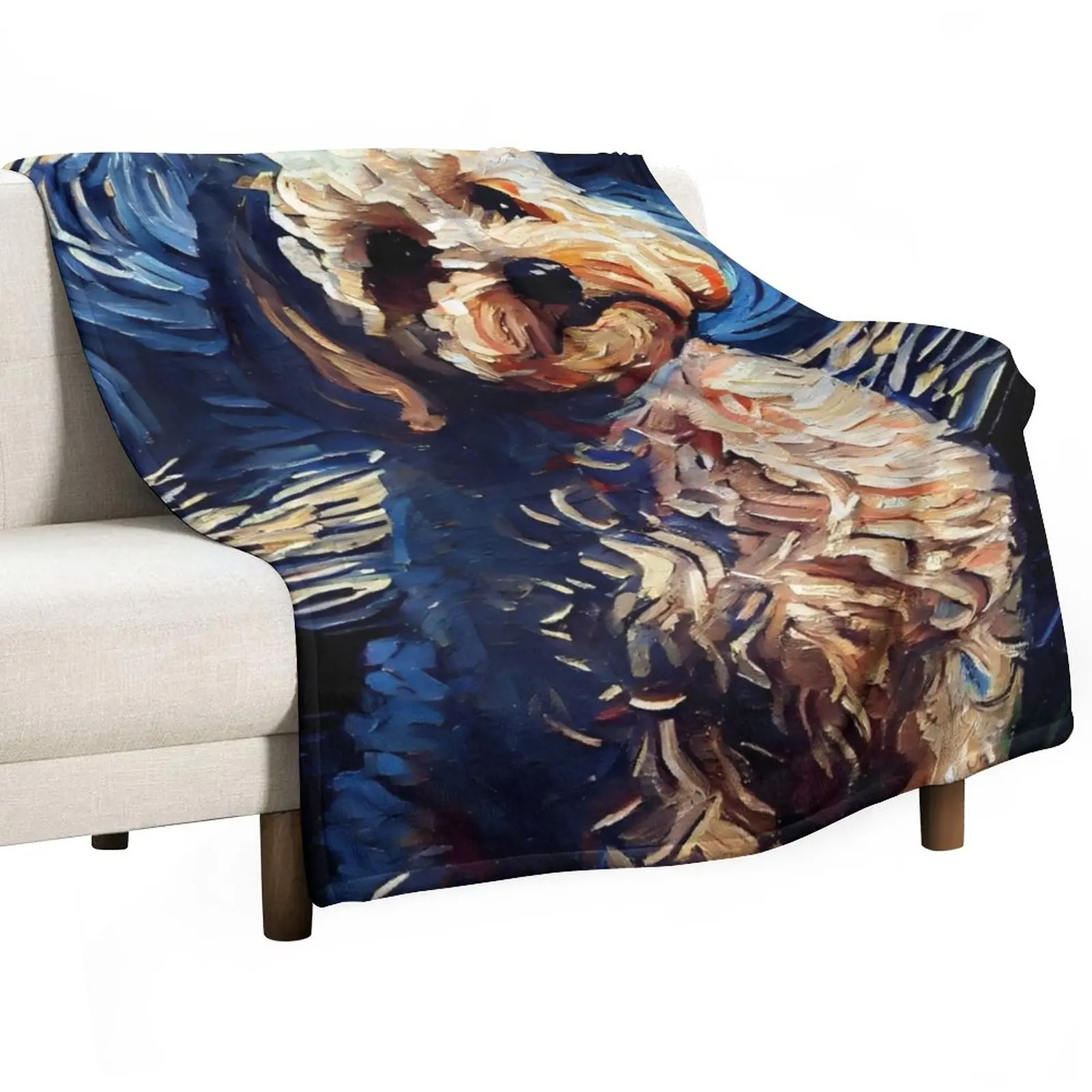 Новинка одеяло Maltipoo с изображением собаки звездная ночь косплей аниме фланели