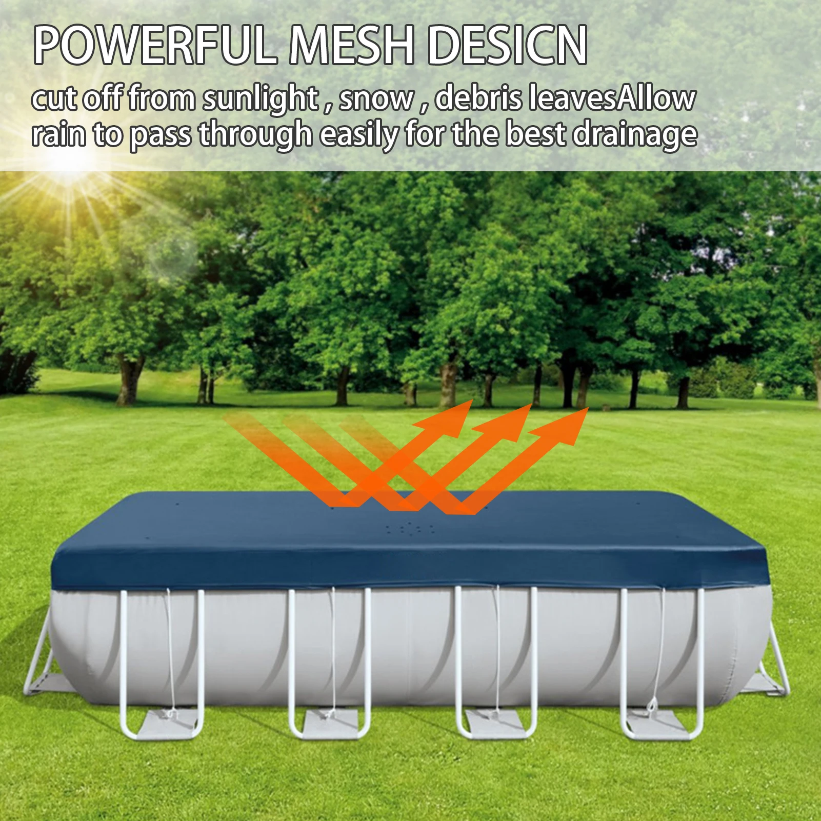 

Frame Pool Tarpaulin Swimming Pool Waterproof Rainproof Dust Cover Tarpaulin Cloth Mat Pool Accessories For Above Ground Pools