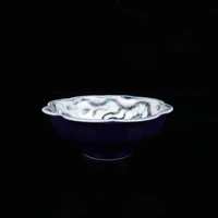 glaze blue white red cloud dragon pattern cup home crafts study supplies fine workmanship