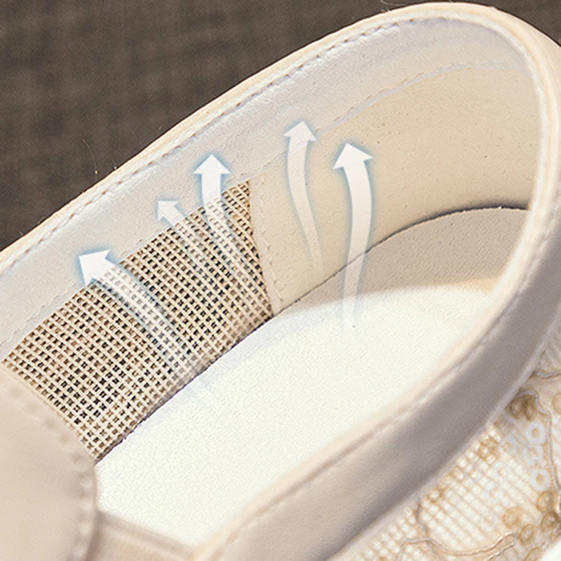 Женские туфли на толстой подошве повседневные сетчатые лоферы платформе без