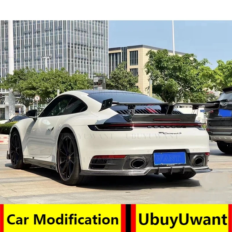 

High Quality Carbon Fiber / FRP Material Rear Spoiler Boot lip Tail Wing For Porsche Cayman 911 992 2019-2020 T Style